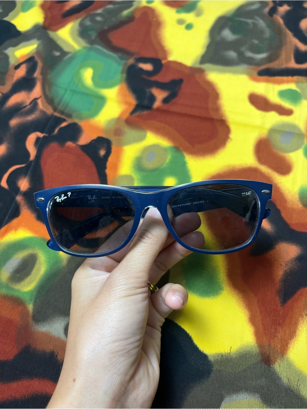 Blue Rayban Polarized Made In Italy New Wayfarer Sunglasses